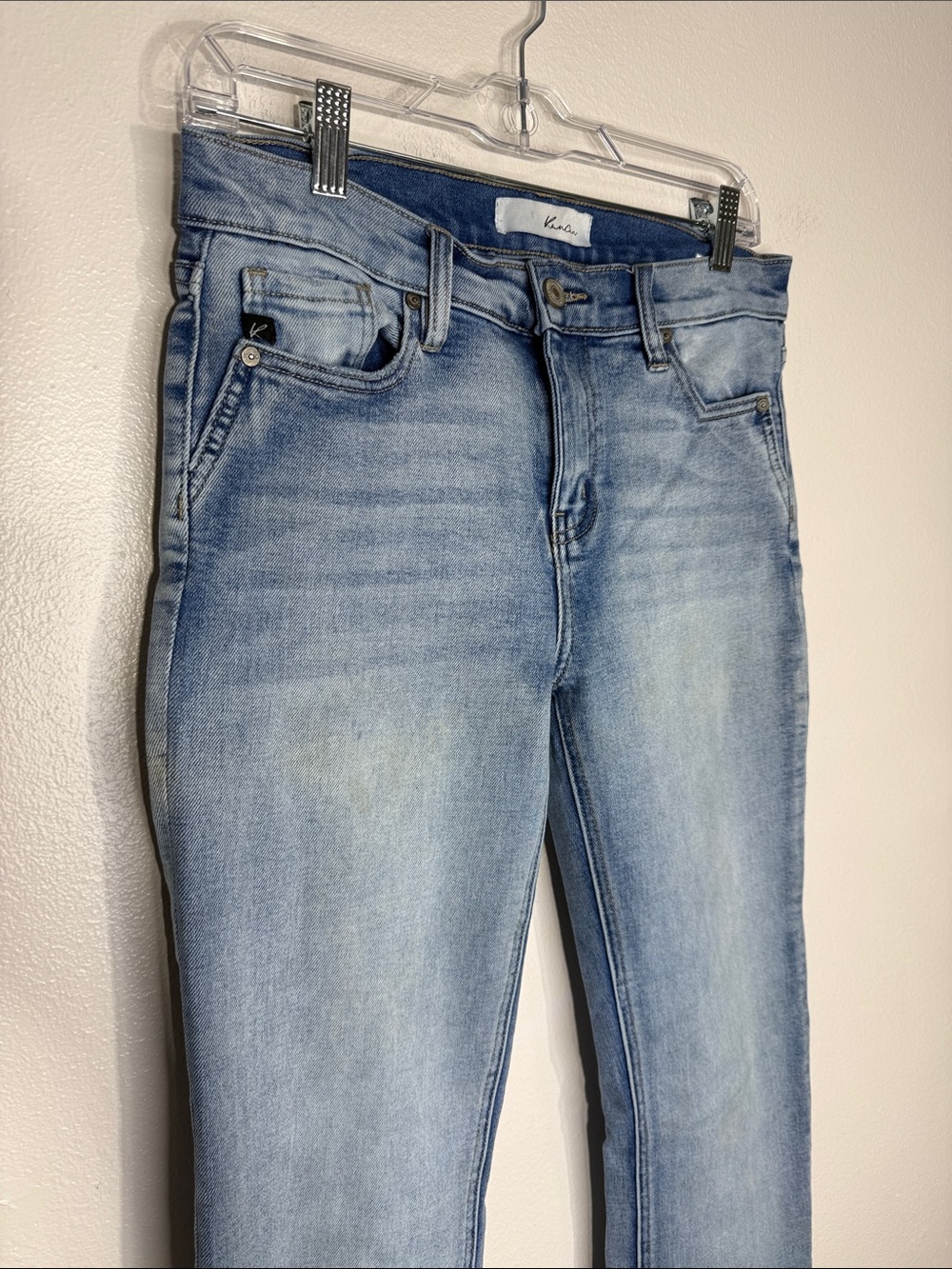 KanCan Flare Jeans Womens 7/27 Medium Wash Stretch High Rise